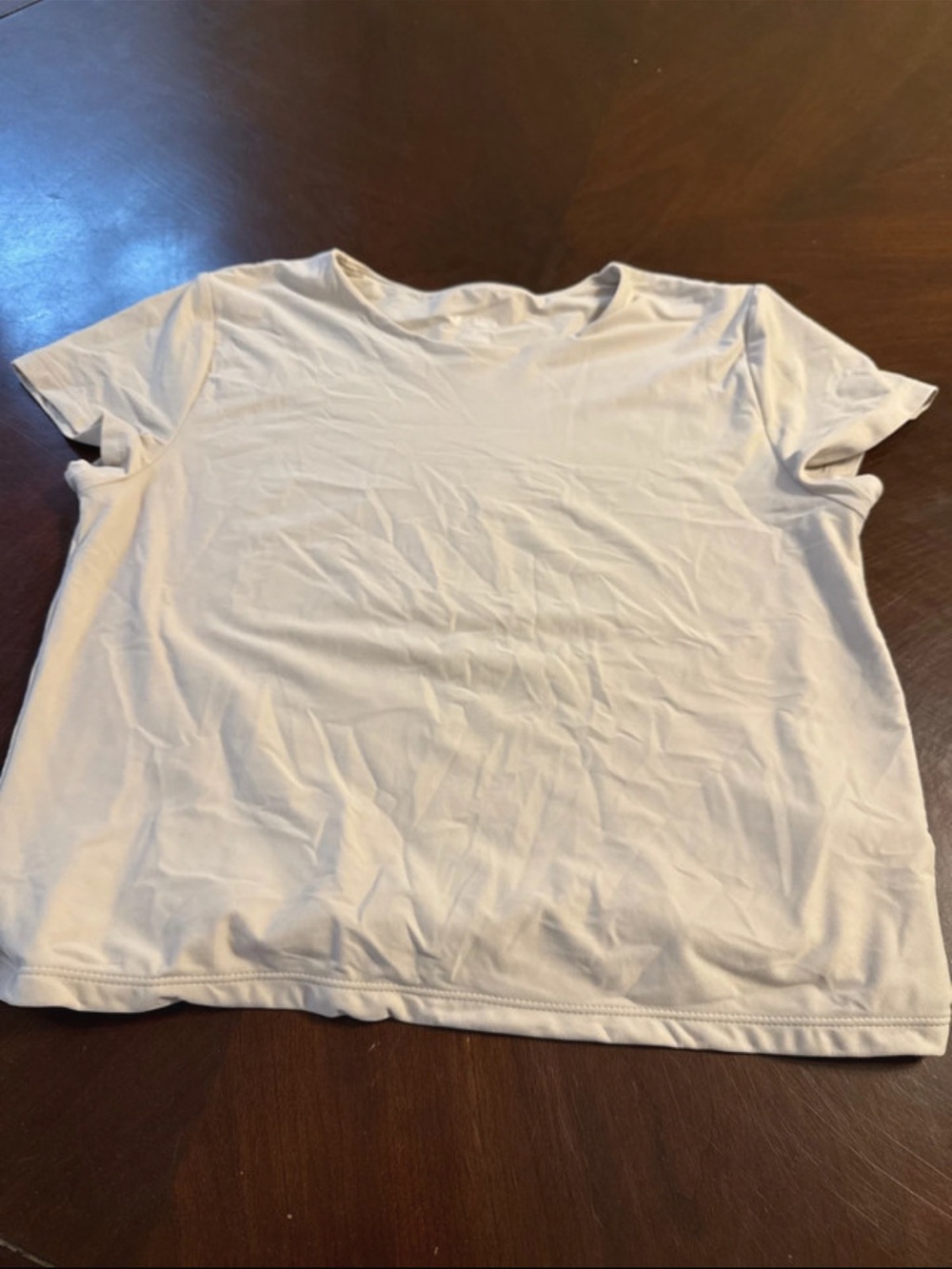 wild fable Light Cream Short Sleeve Crewneck Tee